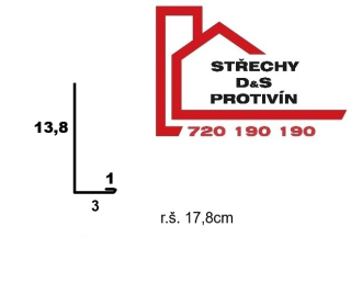 Podkladní lemování rš: 178mm délka 2m
